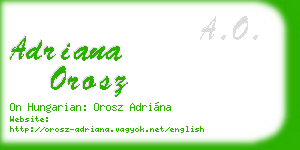 adriana orosz business card